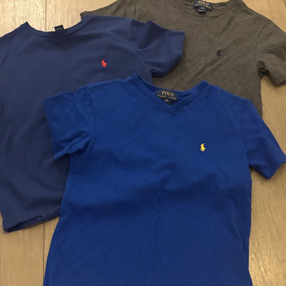 3 Polo by Ralph Lauren Kids Tees in Blue and Gray